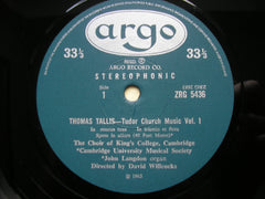 TALLIS: TUDOR CHURCH MUSIC   Spem in Alium / Salvator Mundi    CHOIR OF KING'S COLLEGE, CAMBRIDGE / DAVID WILLCOCKS    ZRG 5436