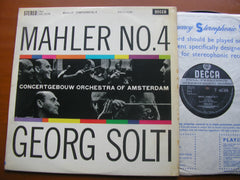 MAHLER: SYMPHONY No. 4     SYLVIA STAHLMAN  / CONCERTGEBOUW ORCHESTRA / SOLTI     SXL 2276