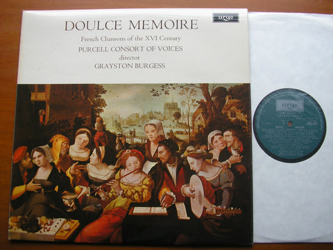 DOULCE MEMOIRE: FRENCH CHANSONS OF THE 16th CENTURY PURCELL CONSORT / GRAYSTON BURGESS ZRG 667