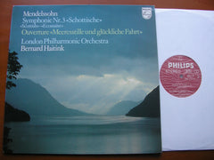 MENDELSSOHN: SYMPHONY No. 3 'Scottish' / OVERTURE Calm Sea & Prosperous Voyage    HAITINK / LONDON PHILHARMONIC    9500 535