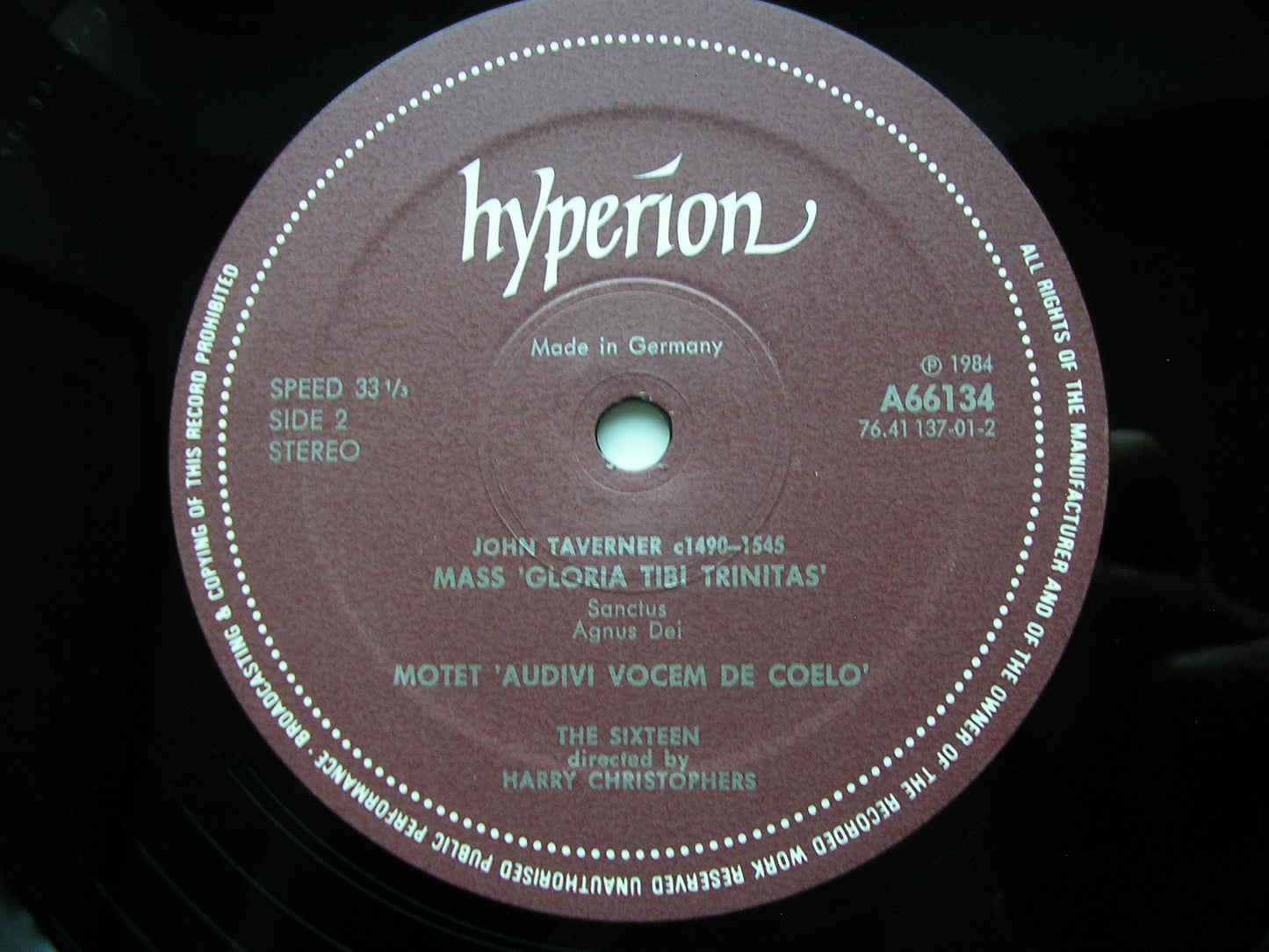 TAVERNER: MISSA GLORIA TIBI TRINITAS   THE SIXTEEN / CHRISTOPHERS   A66134