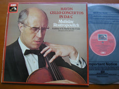 HAYDN: CELLO CONCERTOS IN D & C MSTISLAV ROSTROPOVITCH / ASMIF / IONA BROWN ASD 3255