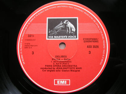 DELIBES: SYLVIA      MARI / PARIS OPERA ORCHESTRA      2LP     SLS 5126