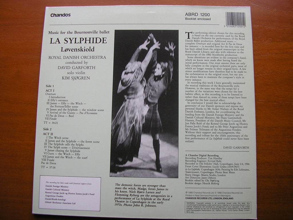 LOVENSKIOLD: LA SYLPHIDE (complete ballet 1836) DAVID GARFORTH / ROYAL ...