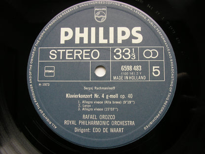 RACHMANINOV: THE FOUR PIANO CONCERTOS / RHAPSODY     OROZCO / ROYAL PHILHARMONIC / DE WAART    3LP    6747 397