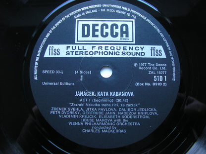 JANACEK: KATA KABANOVA   SODERSTROM / DVORSKY / VIENNA PHILHARMONIC / MACKERRAS    D51D2