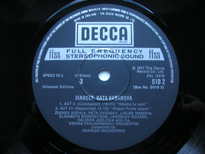 JANACEK: KATA KABANOVA   SODERSTROM / DVORSKY / VIENNA PHILHARMONIC / MACKERRAS    D51D2
