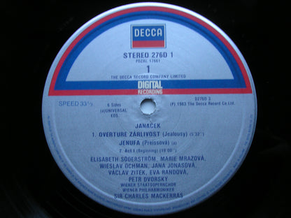 JANACEK: JENUFA   SODERSTROM / DVORSKY / OCHMAN / POPP / RANDOVA / VIENNA PHILHARMONIC / MACKERRAS    D276D 3