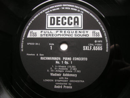 RACHMANINOV: THE FOUR PIANO CONCERTOS / RHAPSODY      ASHKENAZY / LONDON SYMPHONY / PREVIN     SXLF 6565 - 7