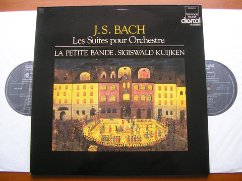 BACH: FOUR ORCHESTRAL SUITES BWV 1066 - 1069      LA PETITE BANDE / KUIJKEN    2 LP      HM 20388/9