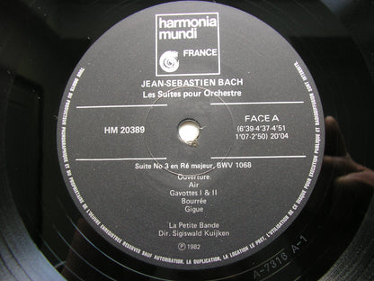 BACH: FOUR ORCHESTRAL SUITES BWV 1066 - 1069      LA PETITE BANDE / KUIJKEN    2 LP      HM 20388/9