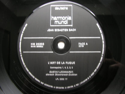 BACH: THE ART OF FUGUE    GUSTAV LEONHARDT     2 LP      HM20303 / 4