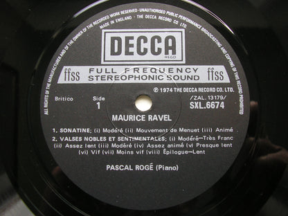 RAVEL: PIANO MUSIC Volumes 1 - 3        PASCAL ROGE     3 LP    SXL 6674 / 6700 / 6715