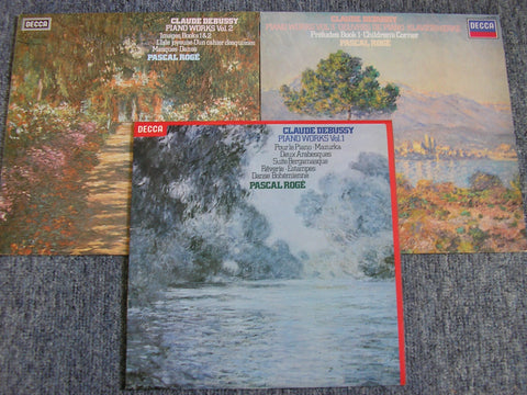 DEBUSSY: SOLO PIANO MUSIC Volumes 1 - 3    PASCAL ROGE    3 LP    SXL 6855 / 6928 / 6957