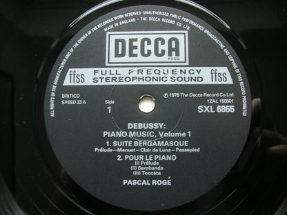 DEBUSSY: SOLO PIANO MUSIC Volumes 1 - 3    PASCAL ROGE    3 LP    SXL 6855 / 6928 / 6957