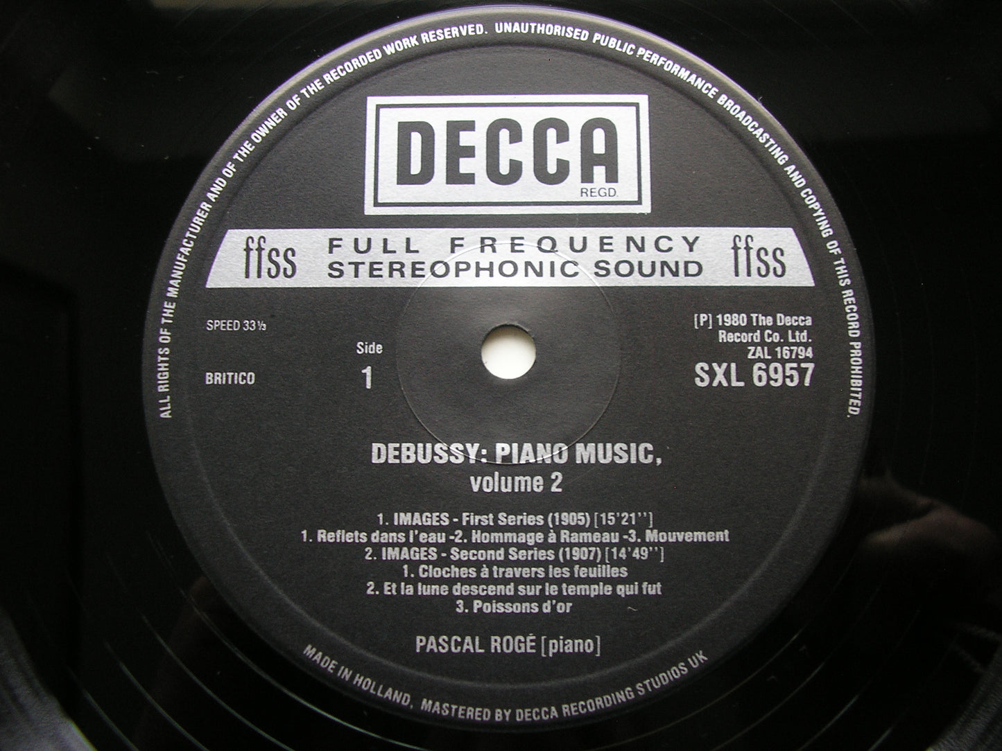 DEBUSSY: SOLO PIANO MUSIC Volumes 1 - 3    PASCAL ROGE    3 LP    SXL 6855 / 6928 / 6957