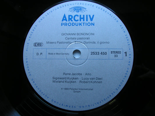 BONONCINI: CANTATE PASTORALI     JACOBS / KUIJKEN / VAN DAEL / KOHNEN / KIUJKEN    2533 450