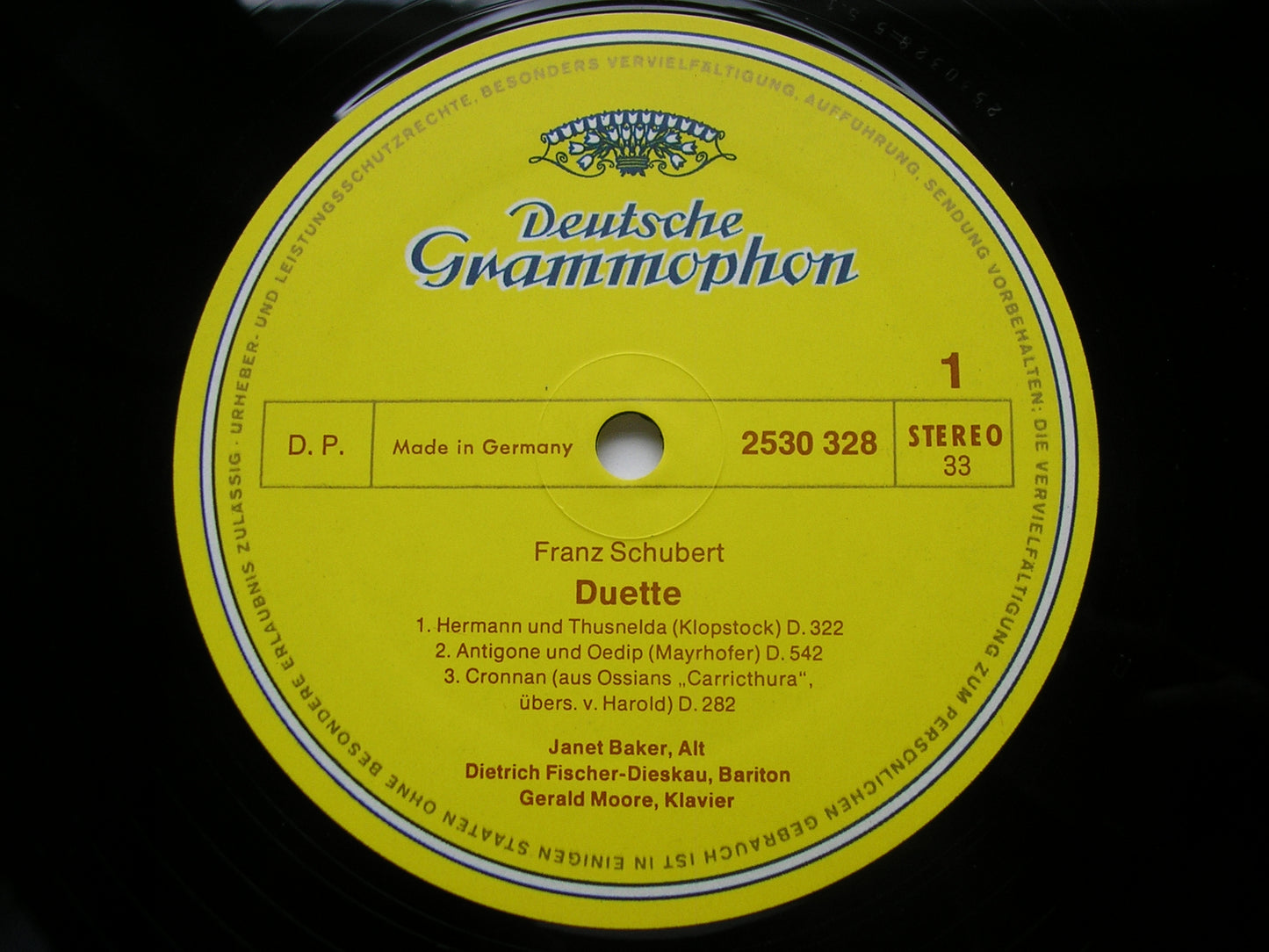 SCHUBERT: DUETS JANET BAKER / DIETRICH FISCHER-DIESKAU / GERALD MOORE 2530 328