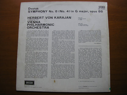DVORAK: SYMPHONY No. 8     KARAJAN / VIENNA PHILHARMONIC      SXL 6169