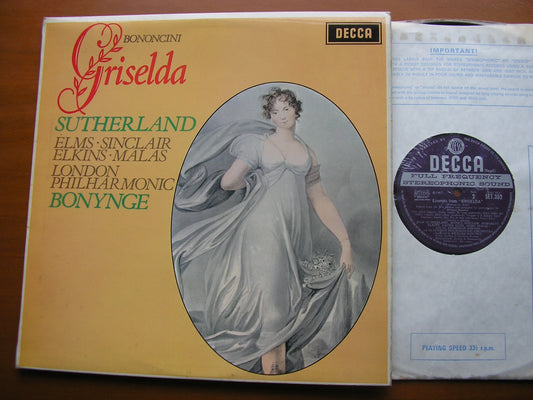 BONONCINI: GRISELDA     SUTHERLAND / ELKINS / SINCLAIR / MALAS / LONDON PHILHARMONIC ORCHESTRA / BONYNGE    SET 352