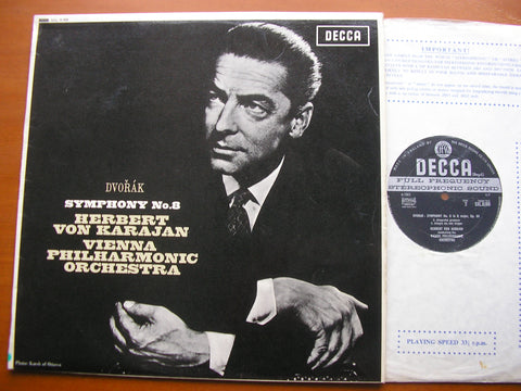 DVORAK: SYMPHONY No. 8     KARAJAN / VIENNA PHILHARMONIC      SXL 6169