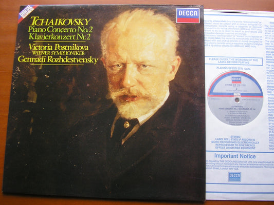 TCHAIKOVSKY: PIANO CONCERTO No. 2    POSTNIKOVA / VIENNA SYMPHONY / ROZHDESTVENSKY    410 113