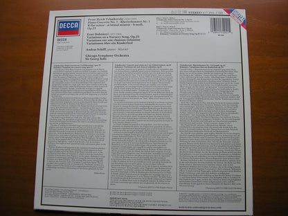 TCHAIKOVSKY: PIANO CONCERTO No. 1 / DOHNANYI: VARIATIONS    SCHIFF / CHICAGO SYMPHONY / SOLTI    417 294
