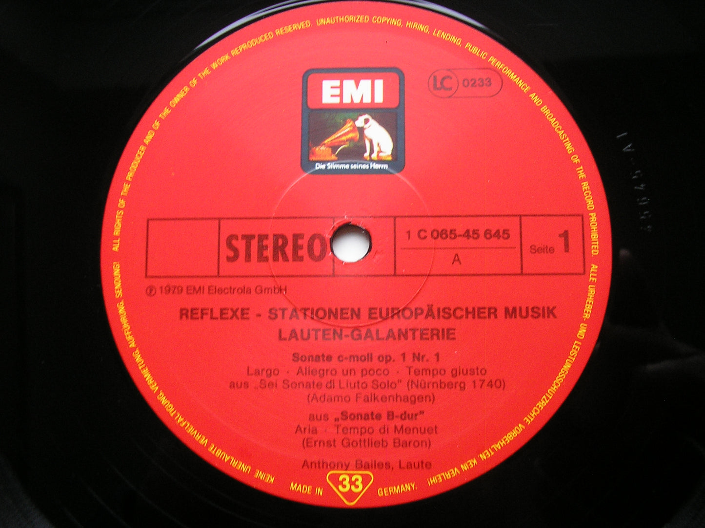 LUTE GALANTRY: FALKENHAGEN / BARON / HAGEN      ANTHONY BAILES      065 45 645