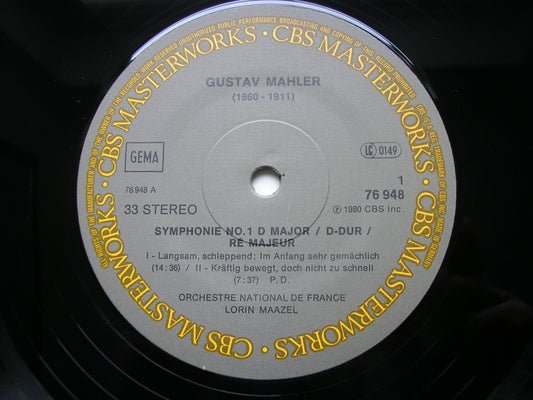 MAHLER: SYMPHONY No. 1     MAAZEL / FRENCH NATIONAL ORCHESTRA     76948