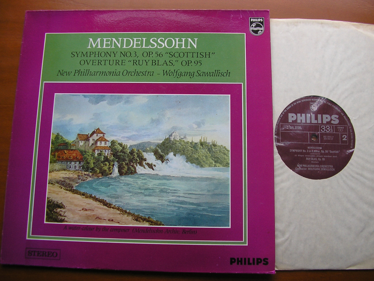 MENDELSSOHN: SYMPHONY No. 3 'Scottish' / OVERTURE Ruy Blas     SAWALLISCH / NEW PHILHARMONIA      SAL 3739