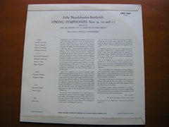 MENDELSSOHN: STRING SYMPHONIES Nos. 9 / 10 / 12    MARRINER / ASMIF    ZRG 5467