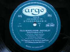 MENDELSSOHN: STRING SYMPHONIES Nos. 9 / 10 / 12    MARRINER / ASMIF    ZRG 5467