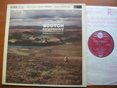 MENDELSSOHN: SYMPHONY No. 3 'Scotch'    MUNCH / BOSTON SYMPHONY    SB 2129