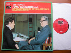 BEETHOVEN: PIANO CONCERTO No. 4      BARENBOIM / NEW PHILHARMONIA / OTTO KLEMPERER     ASD 2550