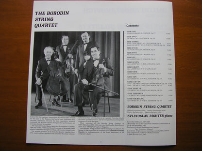 SHOSTAKOVICH: THE STRING QUARTETS / PIANO  QUINTET     THE BORODIN STRING QUARTET / RICHTER    EX 27 03393