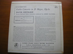 BEETHOVEN: VIOLIN CONCERTO    OISTRAKH / FRENCH NATIONAL RADIO ORCHESTRA / CLUYTENS      33CX 1672