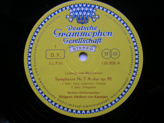 BEETHOVEN: SYMPHONY No. 7     KARAJAN / BERLIN PHILHARMONIC     138 806