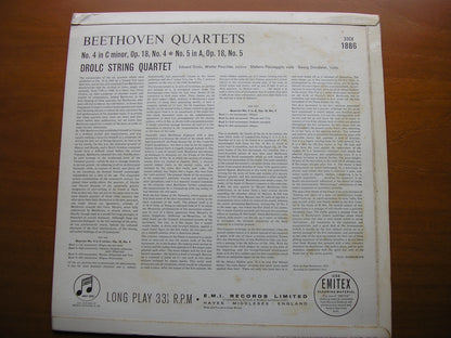 BEETHOVEN: STRING QUARTETS Nos. 4 & 5      DROLC STRING QUARTET     33CX 1886