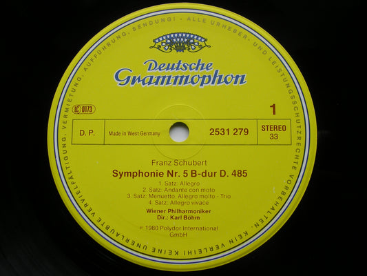 SCHUBERT: SYMPHONY No. 5 / SCHUMANN: SYMPHONY No. 4      BOHM / VIENNA PHILHARMONIC     2531 279