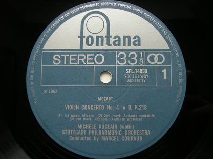 MOZART: VIOLIN CONCERTOS Nos. 4 & 5      AUCLAIR / STUTTGART PHILHARMONIC ORCHESTRA / COURAUD     SFL 14090