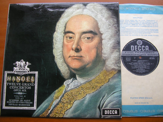 HANDEL: CONCERTI GROSSI Op. 6  Nos. 5 - 8      MARRINER / ACADEMY OF SAINT MARTIN IN THE FIELDS     SXL 6370