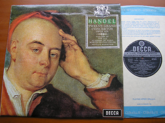HANDEL: CONCERTI GROSSI Op. 6  Nos. 9 - 12      MARRINER / ACADEMY OF SAINT MARTIN IN THE FIELDS    SXL 6371