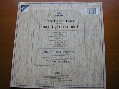 HANDEL: CONCERTI GROSSI Op. 6  Nos. 9 - 12      THE ENGLISH CONCERT / PINNOCK   410 899