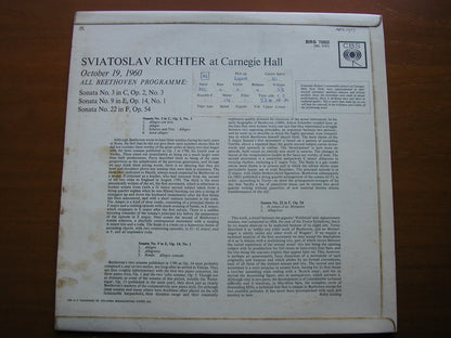 BEETHOVEN: PIANO SONATAS Nos. 3 / 9 / 22      RICHTER      BRG 72022