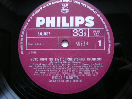 MUSIC FROM THE TIME OF CHRISTOPHER COLUMBUS     MUSICA RESERVATA / BECKETT   SAL 3697