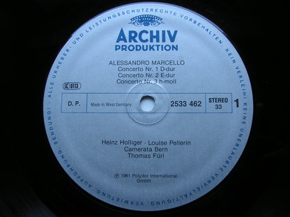 ALESSANDRO MARCELLO: SIX CONCERTI 'La Cetra'     HOLLIGER / PELLERIN / CAMERATA BERN / FURI    2533 462