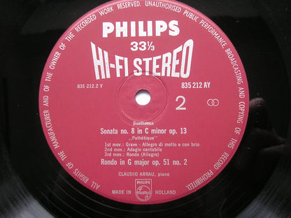 BEETHOVEN: PIANO SONATAS Nos. 8 'Pathetique' / 21 'Waldstein'      ARRAU     835 212 AY