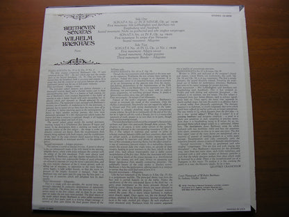 BEETHOVEN: PIANO SONATAS Nos. 16 / 22 / 27       BACKHAUS         CS 6639
