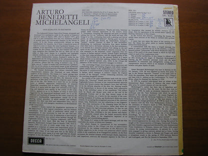 BEETHOVEN: PIANO SONATA No. 32 / SCARLATTI & GALUPPI: PIANO SONATAS     MICHELANGELI     SXL 6181