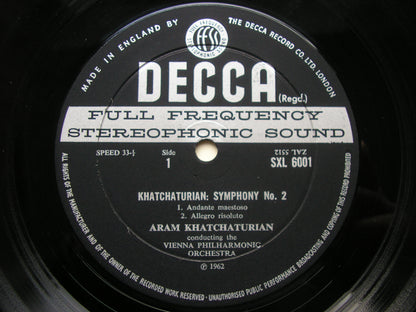 KHACHATURIAN: SYMPHONY No. 2  'The Bell'       KHACHATURIAN / VIENNA PHILHARMONIC      SXL 6001
